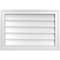 Ekena Millwork Vertical Surface Mount PVC Gable Vnt: Non-Functional, w/2"W x 1-1/2"H, Brickmould Frame, 26"W x 18"H GVPVE26X1802SN - alternate 1
